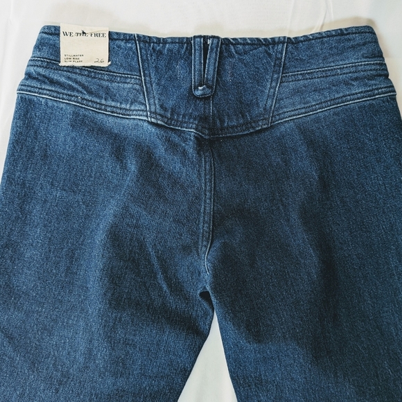 Free People We The Free Jeans Stillwater Low Rise Slim Flare Indigo Blue 26 NWT - Picture 8 of 15